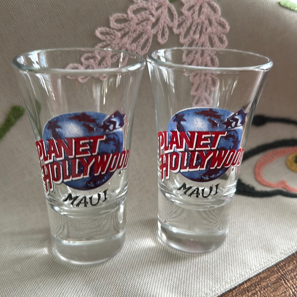 Planet Hollywood Maui Shot Glasses